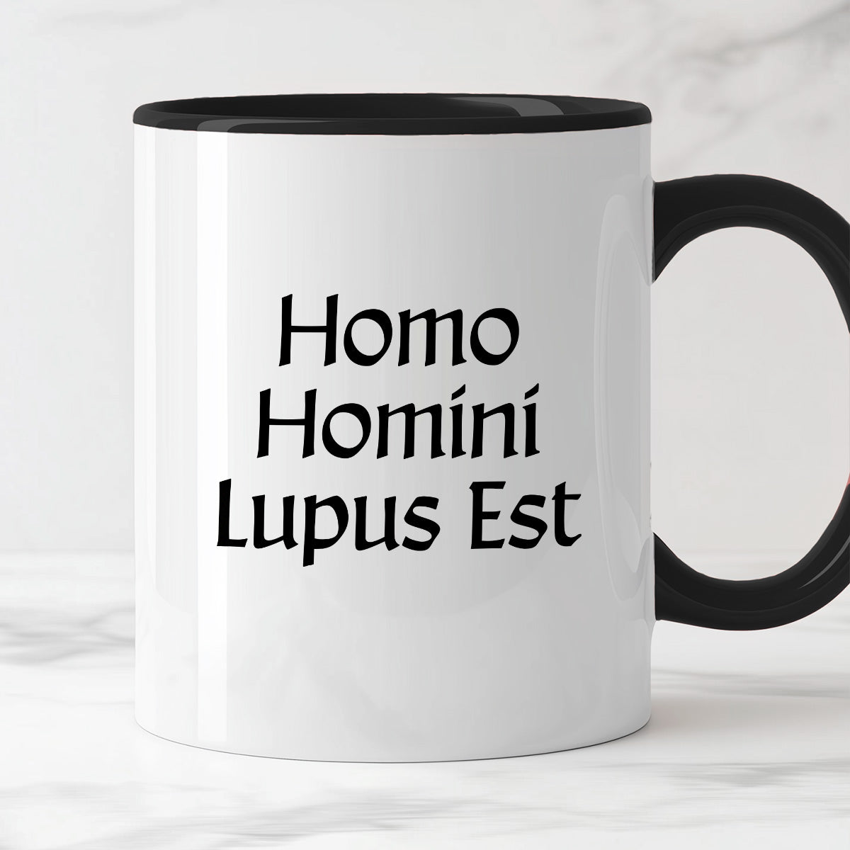Kubek z nadrukiem "Homo Homini Lupus Est" v2