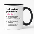 Kubek z nadrukiem "Szefowa tego pierdolnika"