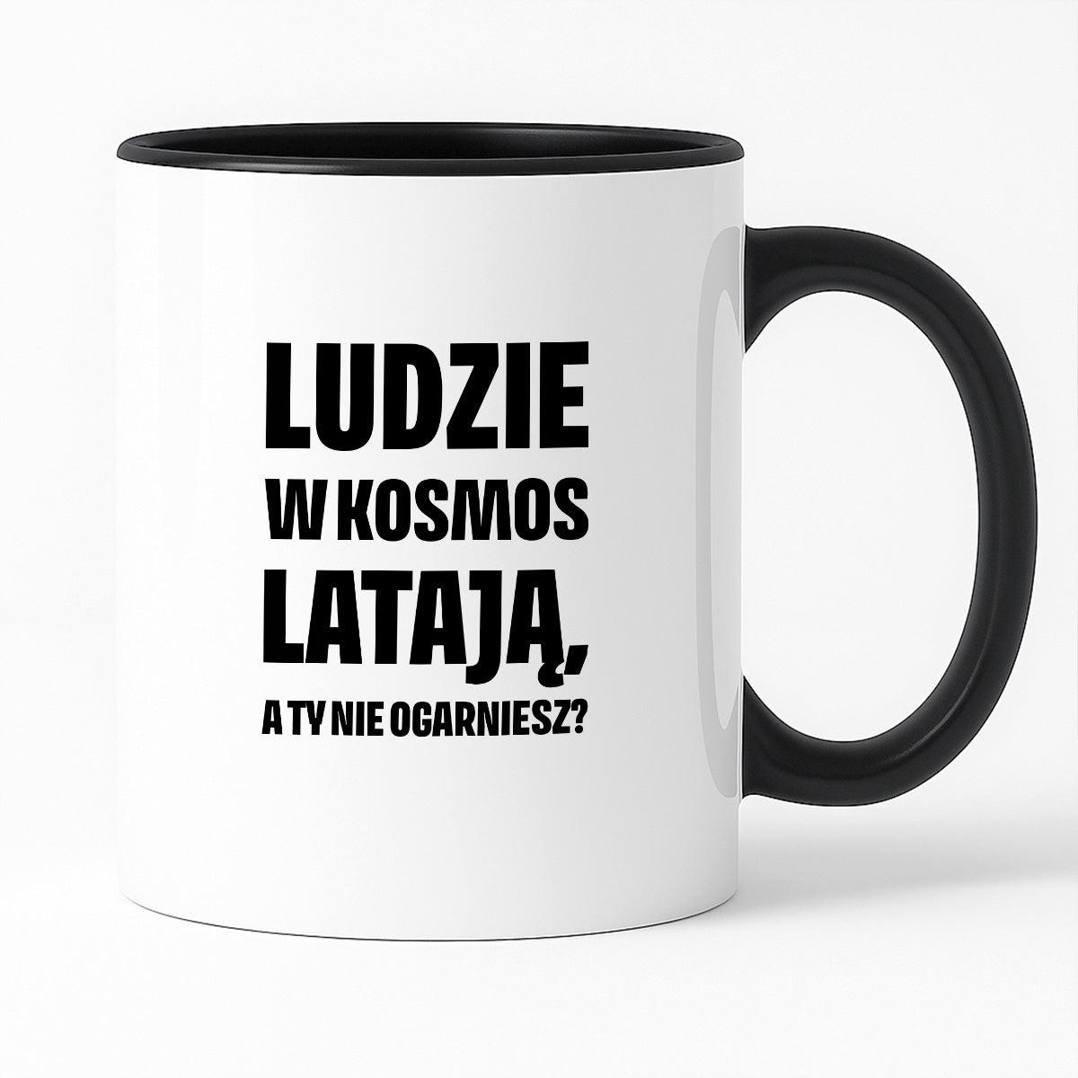 Kubek z nadrukiem - "Ludzie w kosmos latają"