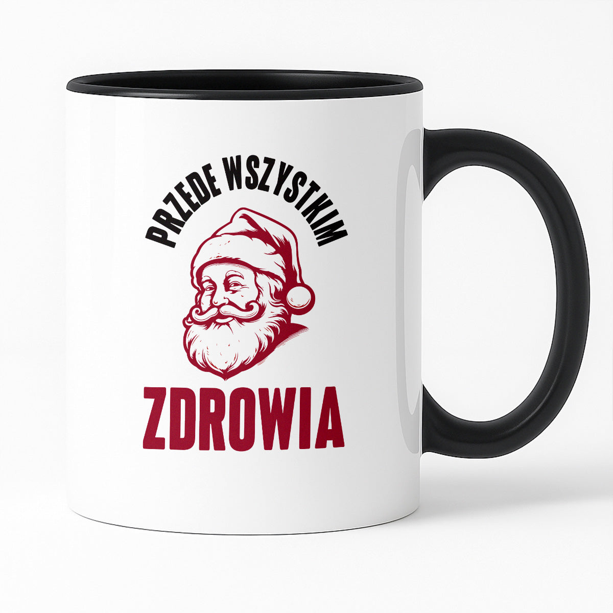 Kubek świąteczny z Mikołajem "Przede wszystkim ZDROWIA"