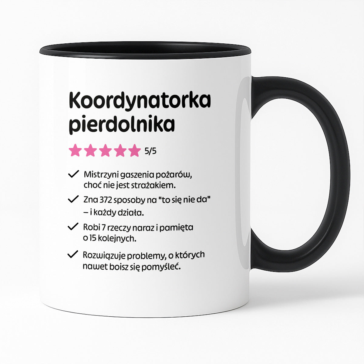 Kubek z nadrukiem "Koordynatorka pierdolnika"