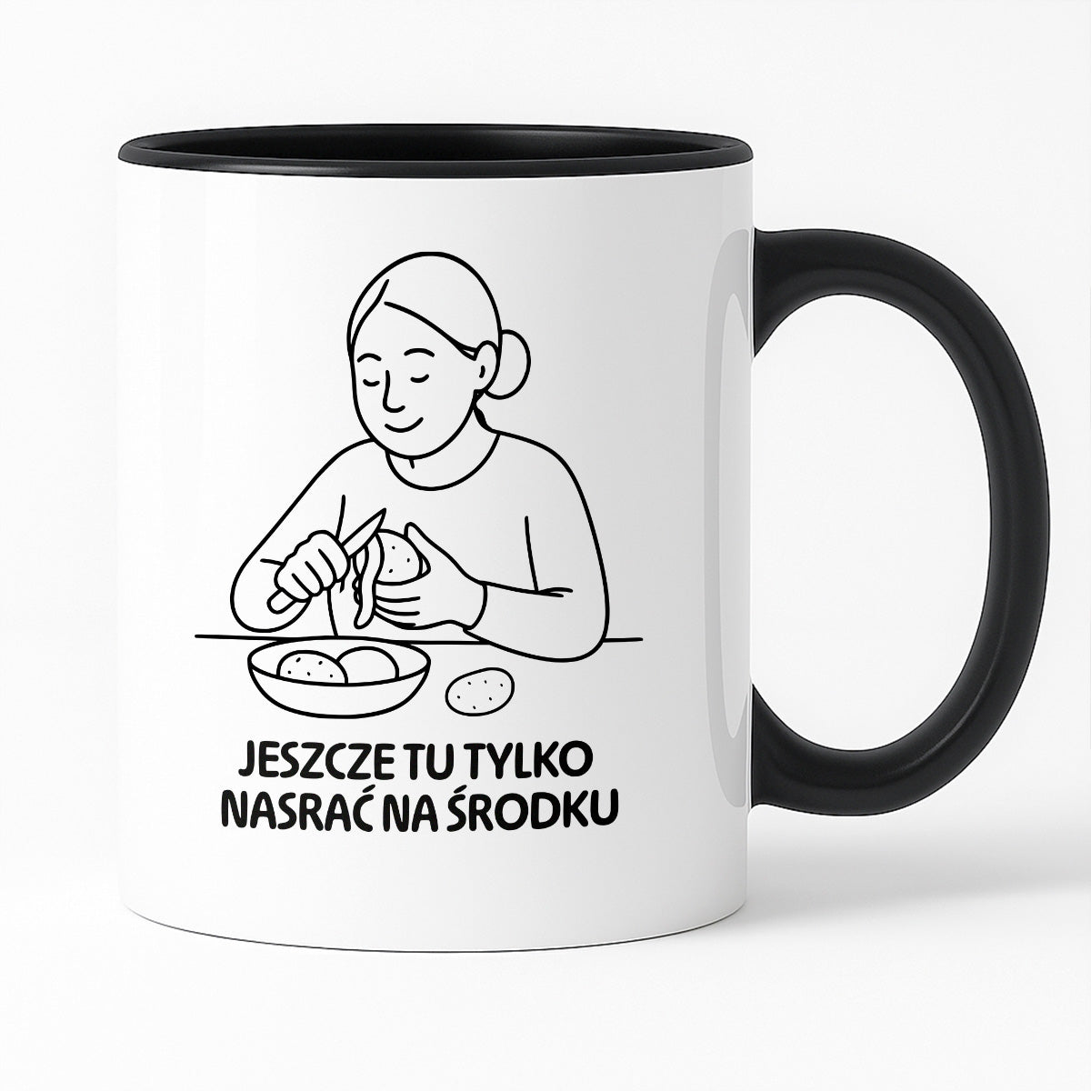 Kubek z nadrukiem "Jeszcze tu tylko nasrać na środku" - Cytaty MAMY - DZIEŃ MAMY