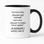 Kubek z nadrukiem - "Psycholog mówi" z IMIENIEM