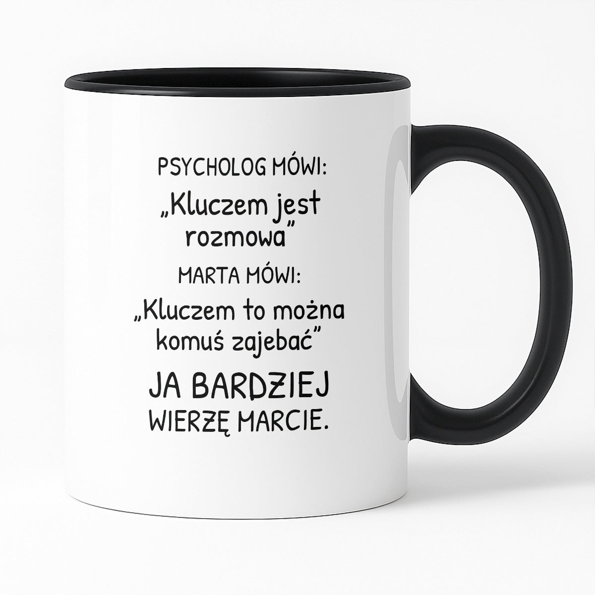 Kubek z nadrukiem - "Psycholog mówi" z IMIENIEM