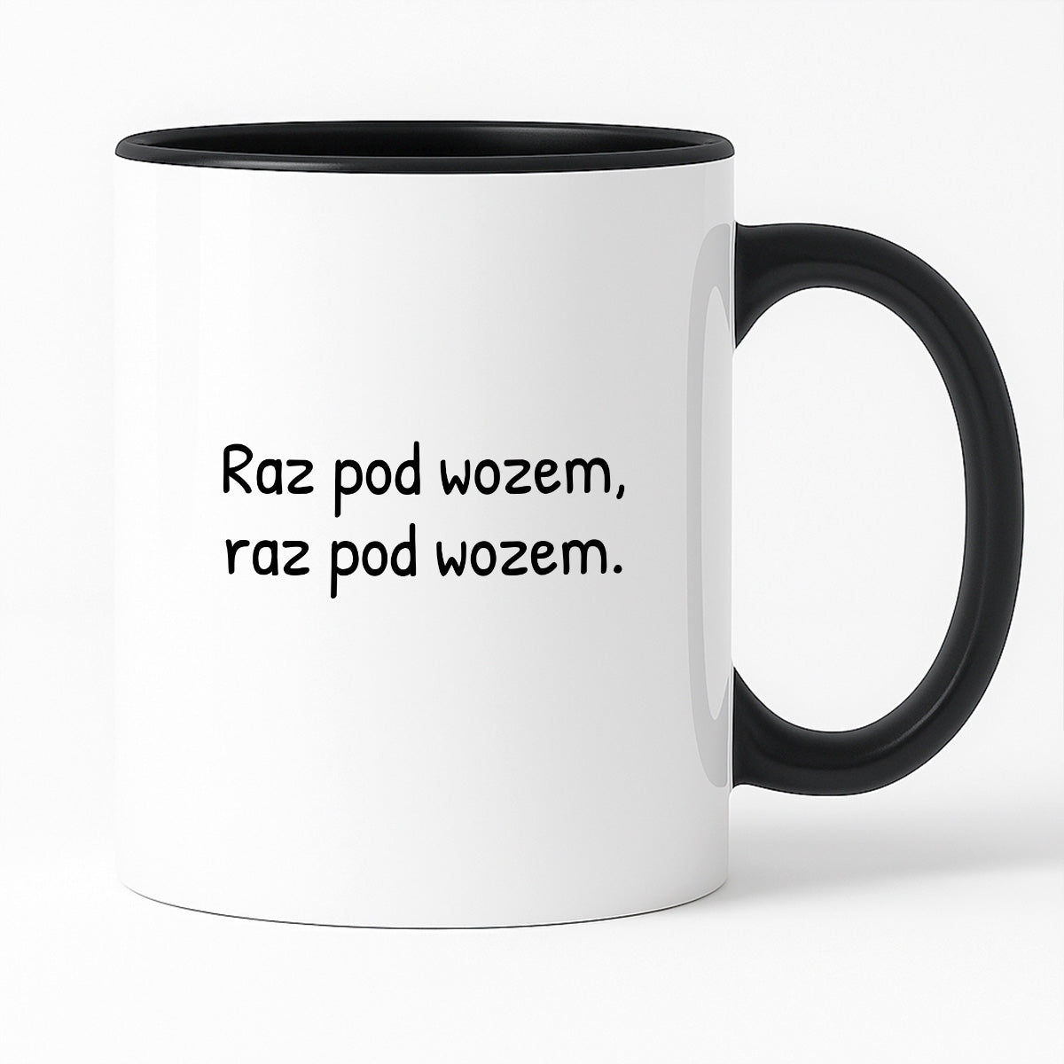 Kubek z nadrukiem - "Raz pod wozem, raz pod wozem."
