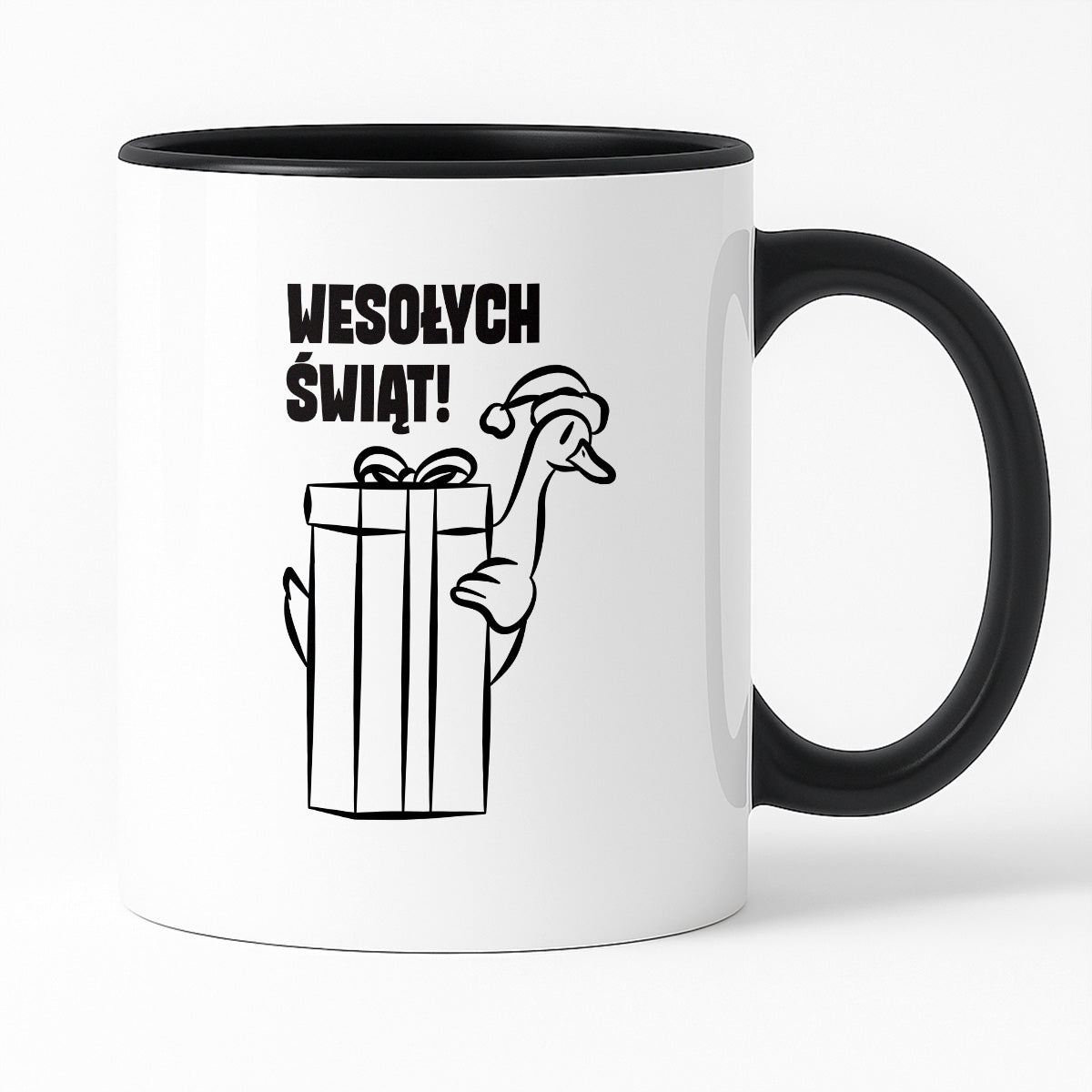 Kubek świąteczny z GĄSKĄ - "WESOŁYCH ŚWIĄT"