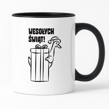 Kubek świąteczny z GĄSKĄ - "WESOŁYCH ŚWIĄT"