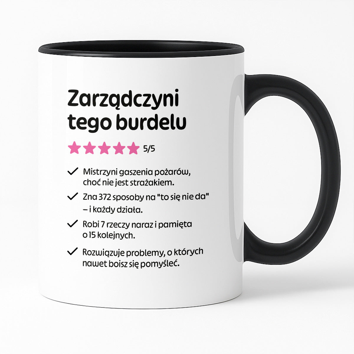 Kubek z nadrukiem "Zarządczyni tego burdelu"