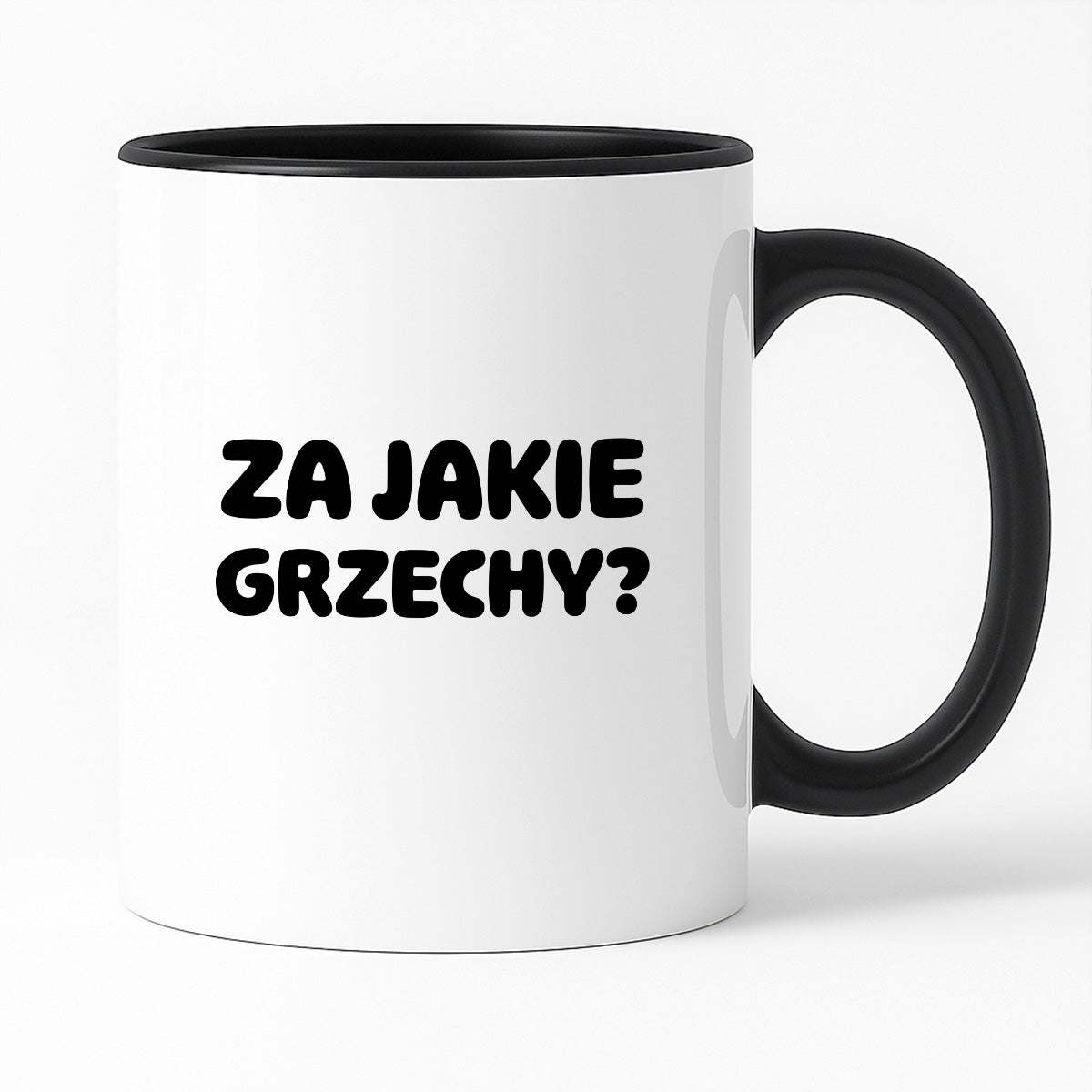 Kubek z nadrukiem "Za jakie grzechy?"