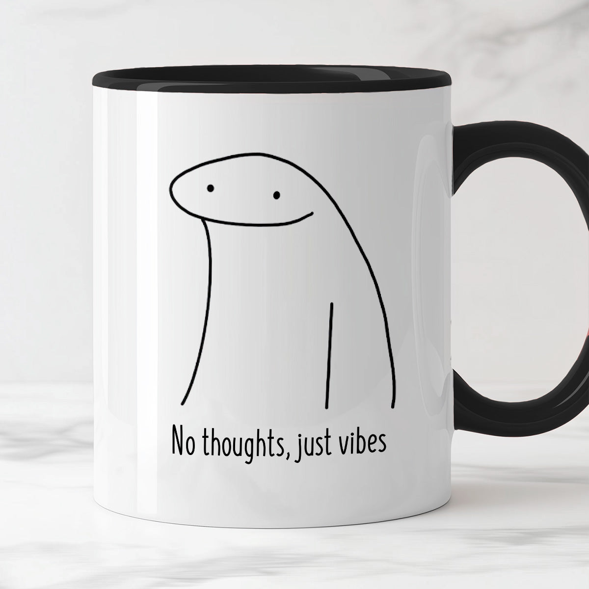 Kubek z nadrukiem "No thoughts, just vibes"