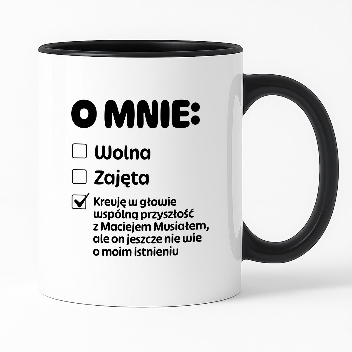 Kubek z nadrukiem "Mój status"