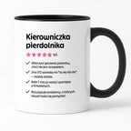 Kubek z nadrukiem "Kierowniczka pierdolnika"