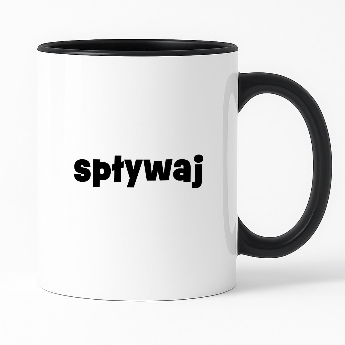 Kubek z nadrukiem "spływaj"