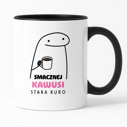 Kubek z nadrukiem - "Smacznej kawusi Stara Ruro" II