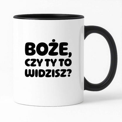 Kubek z nadrukiem "Boże, czy Ty to widzisz?"