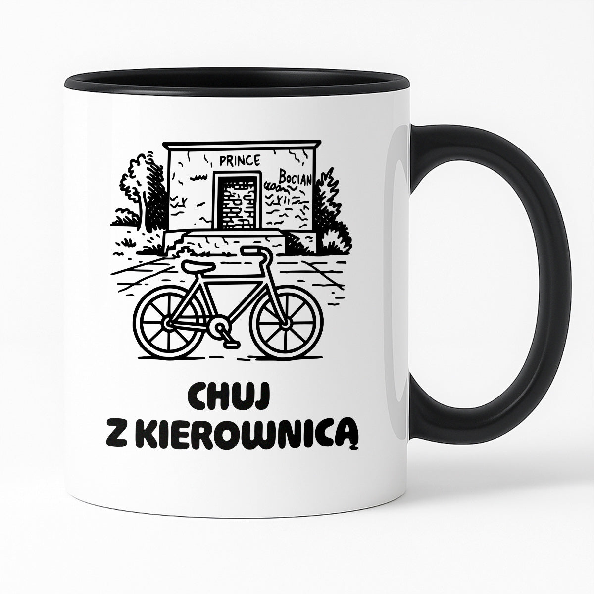 Kubek z nadrukiem - HITY POLSKIEGO INTERNETU - PAWEŁ JUMPER - "Chuj z kierownicą"