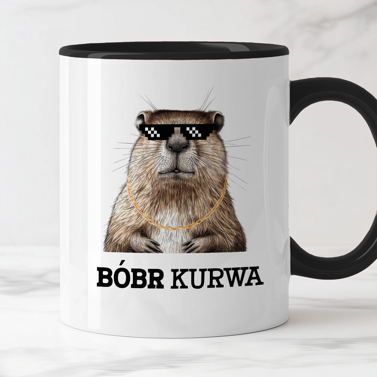Kubek z nadrukiem "Bóbr kurwa" 😎