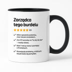 Kubek z nadrukiem "Zarządca tego burdelu"