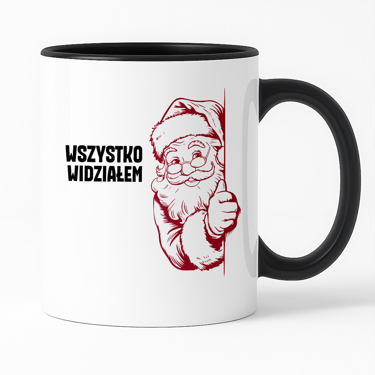 Kubek świąteczny z Mikołajem "Wszystko widziałem"