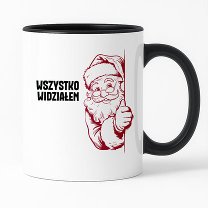 Kubek świąteczny z Mikołajem "Wszystko widziałem"