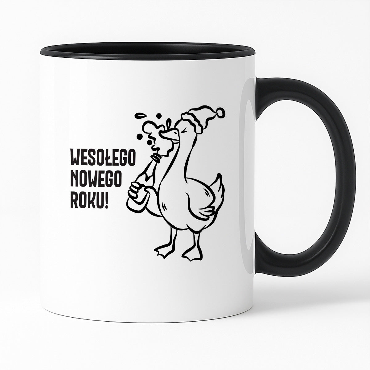 Kubek świąteczny z GĄSKĄ - "WESOŁEGO NOWEGO ROKU"
