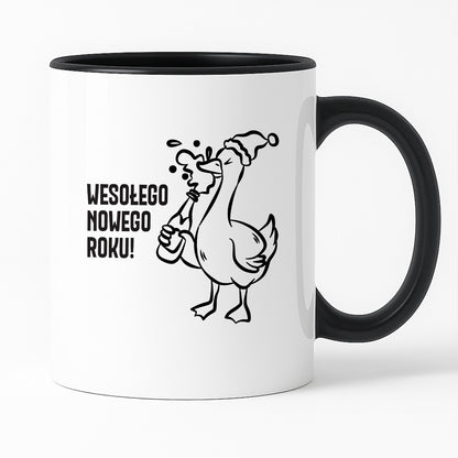 Kubek świąteczny z GĄSKĄ - "WESOŁEGO NOWEGO ROKU"