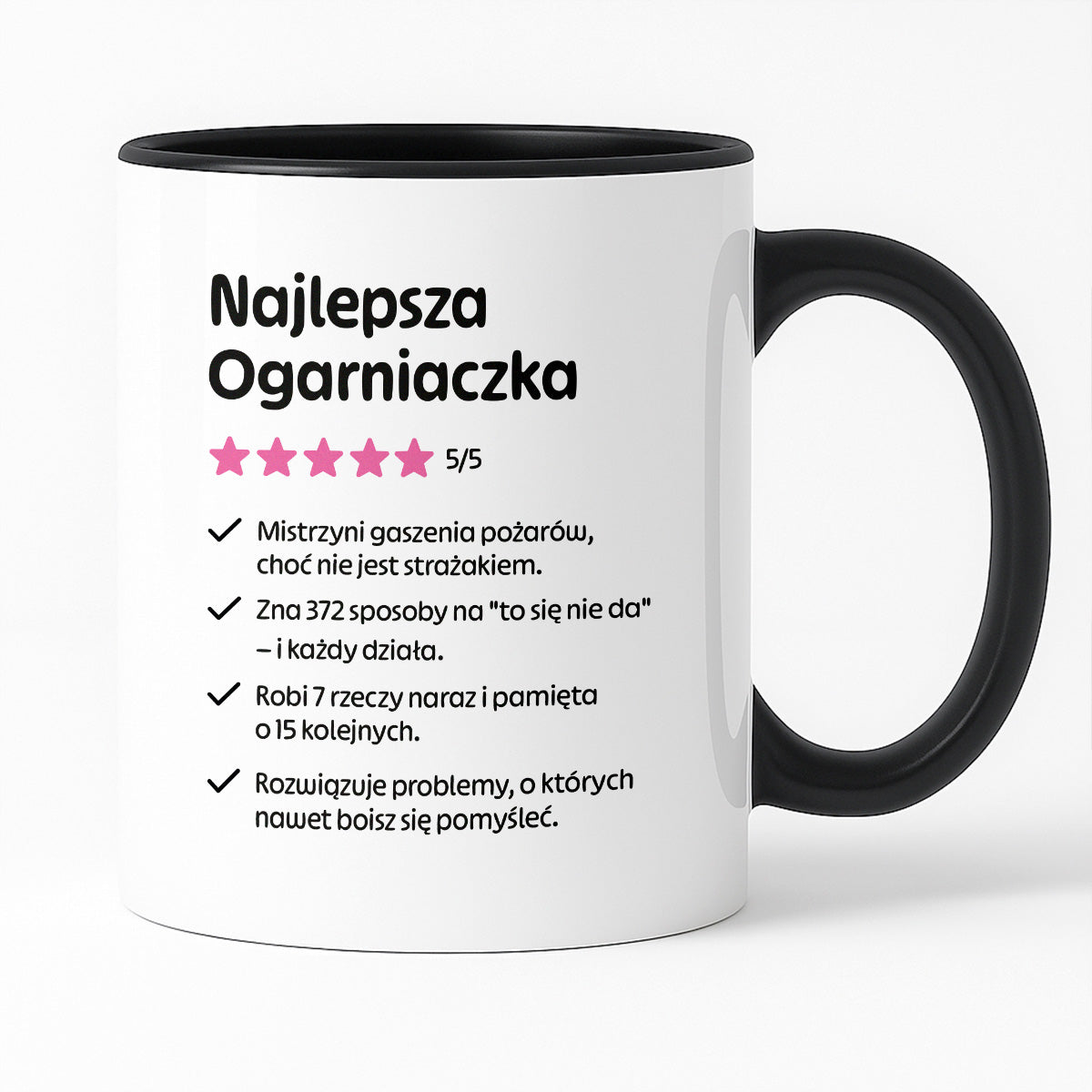 Kubek z nadrukiem "Najlepsza Ogarniaczka"