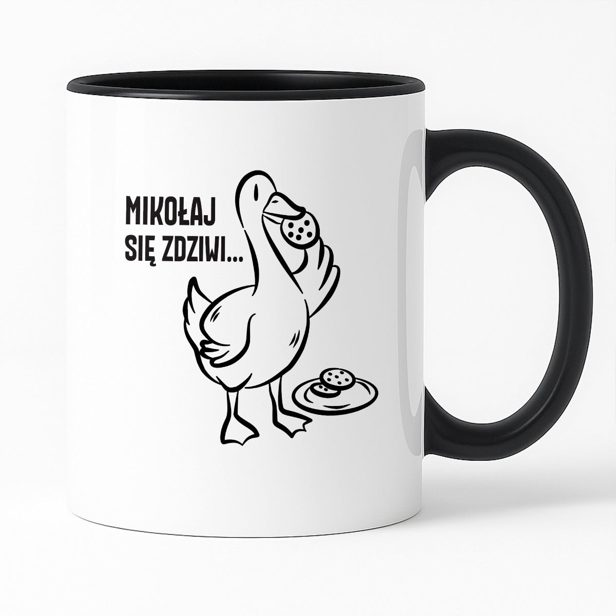 Kubek świąteczny z GĄSKĄ - "MIKOŁAJ SIĘ ZDZIWI"