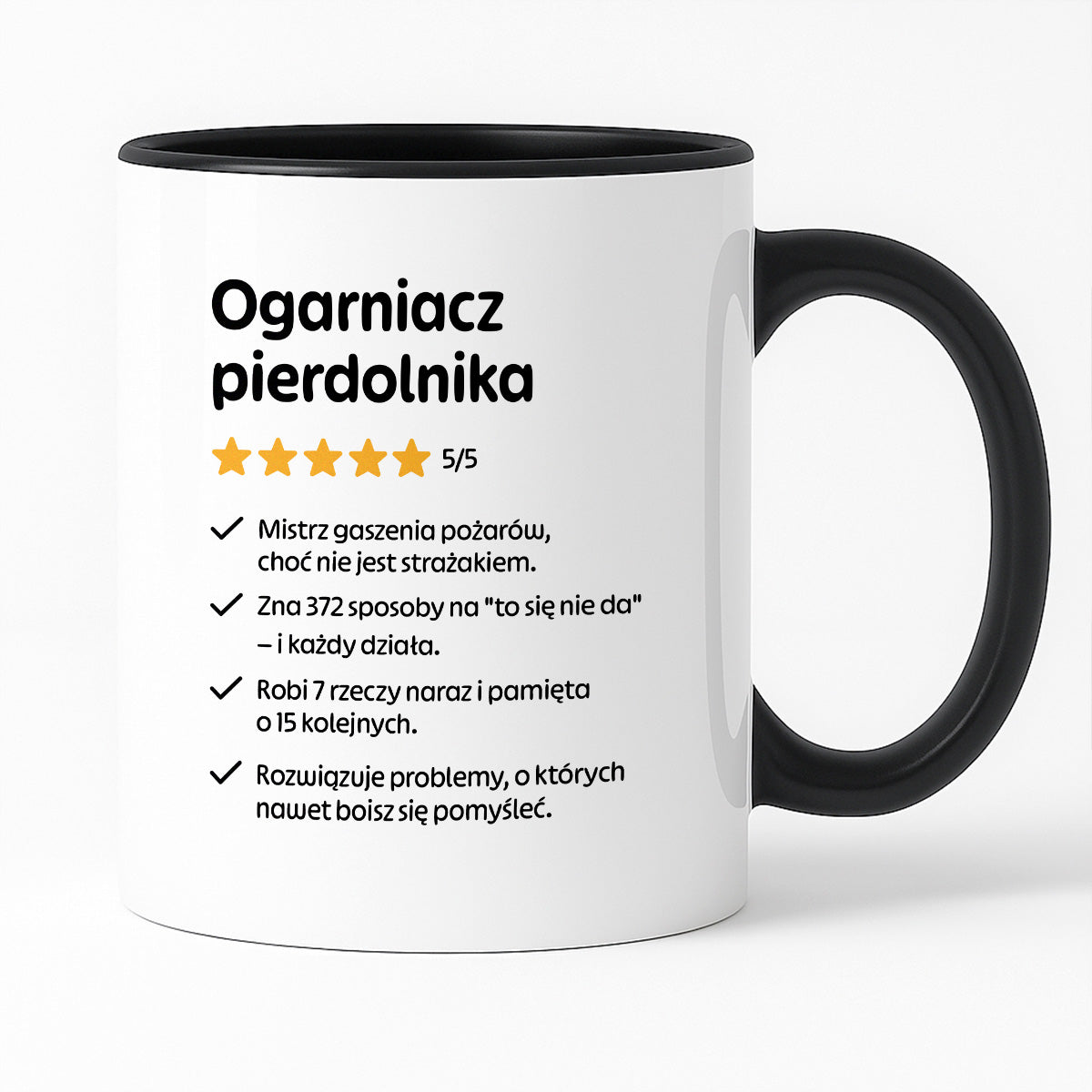 Kubek z nadrukiem "Ogarniacz pierdolnika"