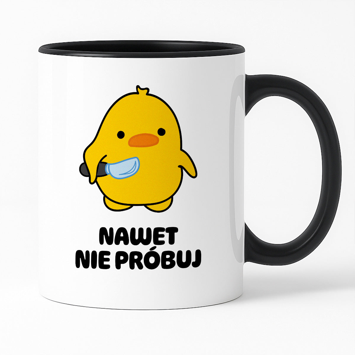 Kubek z nadrukiem - "Nawet nie próbuj"