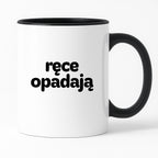 Kubek z nadrukiem - "ręce opadają"