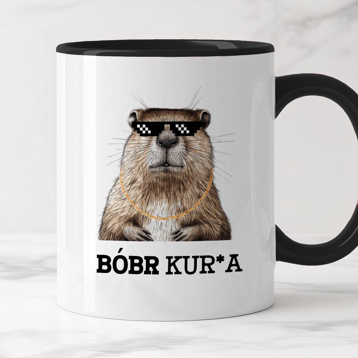 Kubek z nadrukiem "Bóbr kur*a"