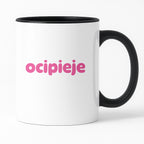 Kubek z nadrukiem "ocipieje"