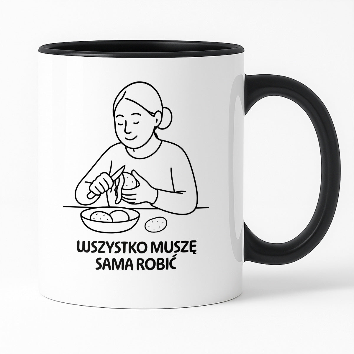 Kubek z nadrukiem "Wszystko muszę sama robić" - Cytaty MAMY - DZIEŃ MAMY
