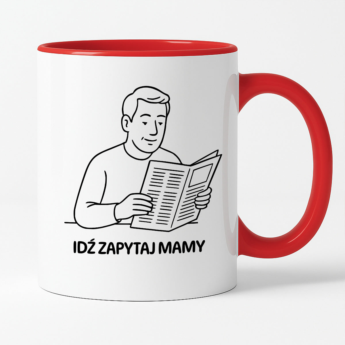 Kubek z nadrukiem "Idź zapytaj mamy" - Cytaty TATY - DZIEŃ TATY