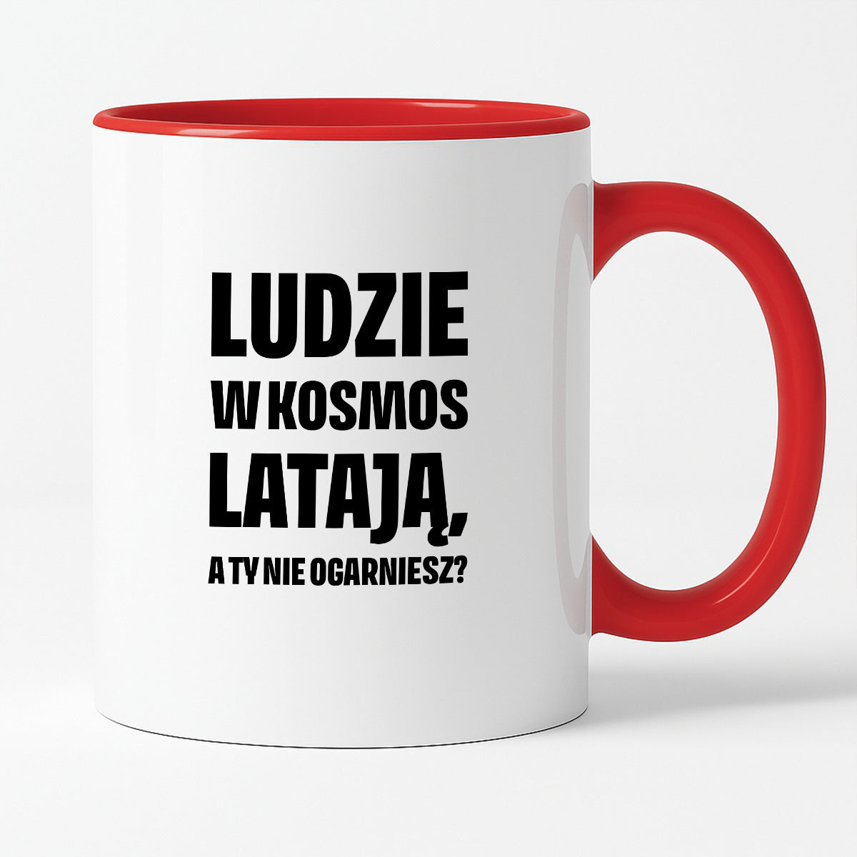 Kubek z nadrukiem - "Ludzie w kosmos latają"