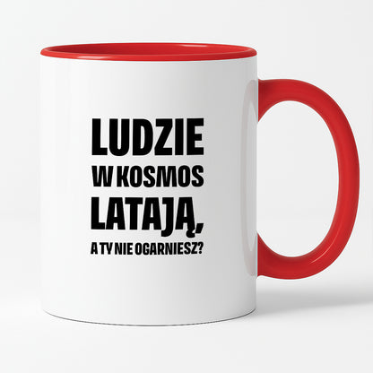 Kubek z nadrukiem - "Ludzie w kosmos latają"