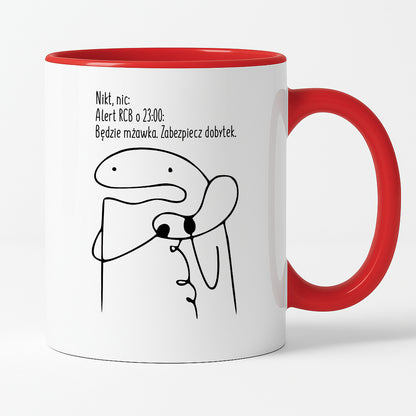 Kubek z nadrukiem - MEM - "Alert RCB"