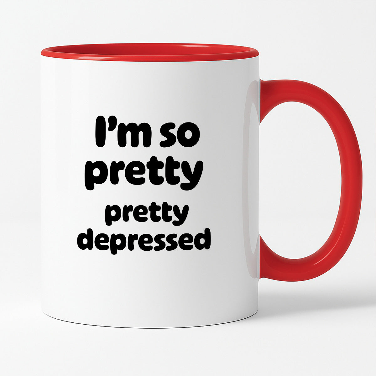 Kubek z nadrukiem - "I'm so pretty pretty depressed'