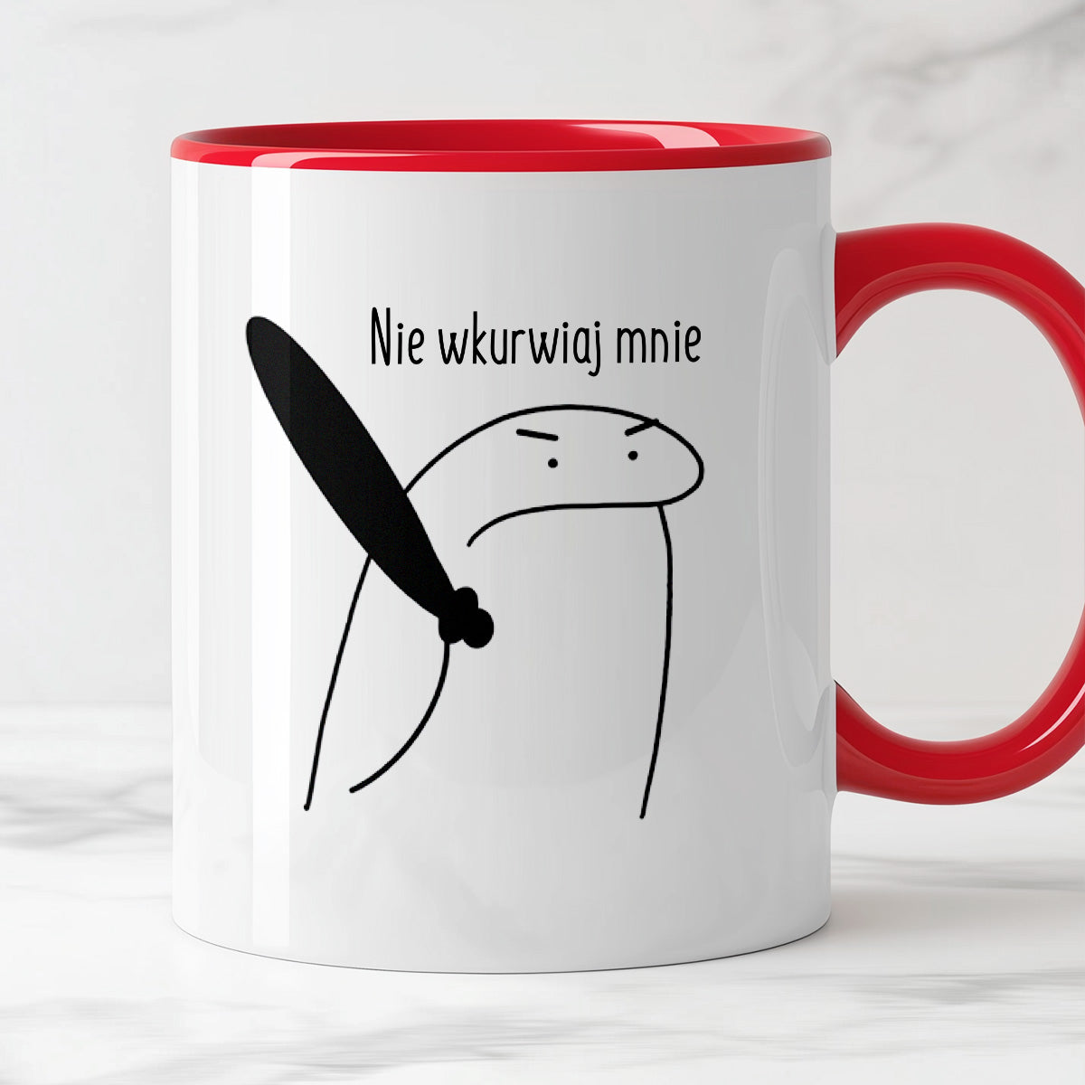 Kubek z nadrukiem "Nie wkurwiaj mnie"