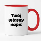 Kubek spersonalizowany z własnym napisem III - CZARNY NAPIS