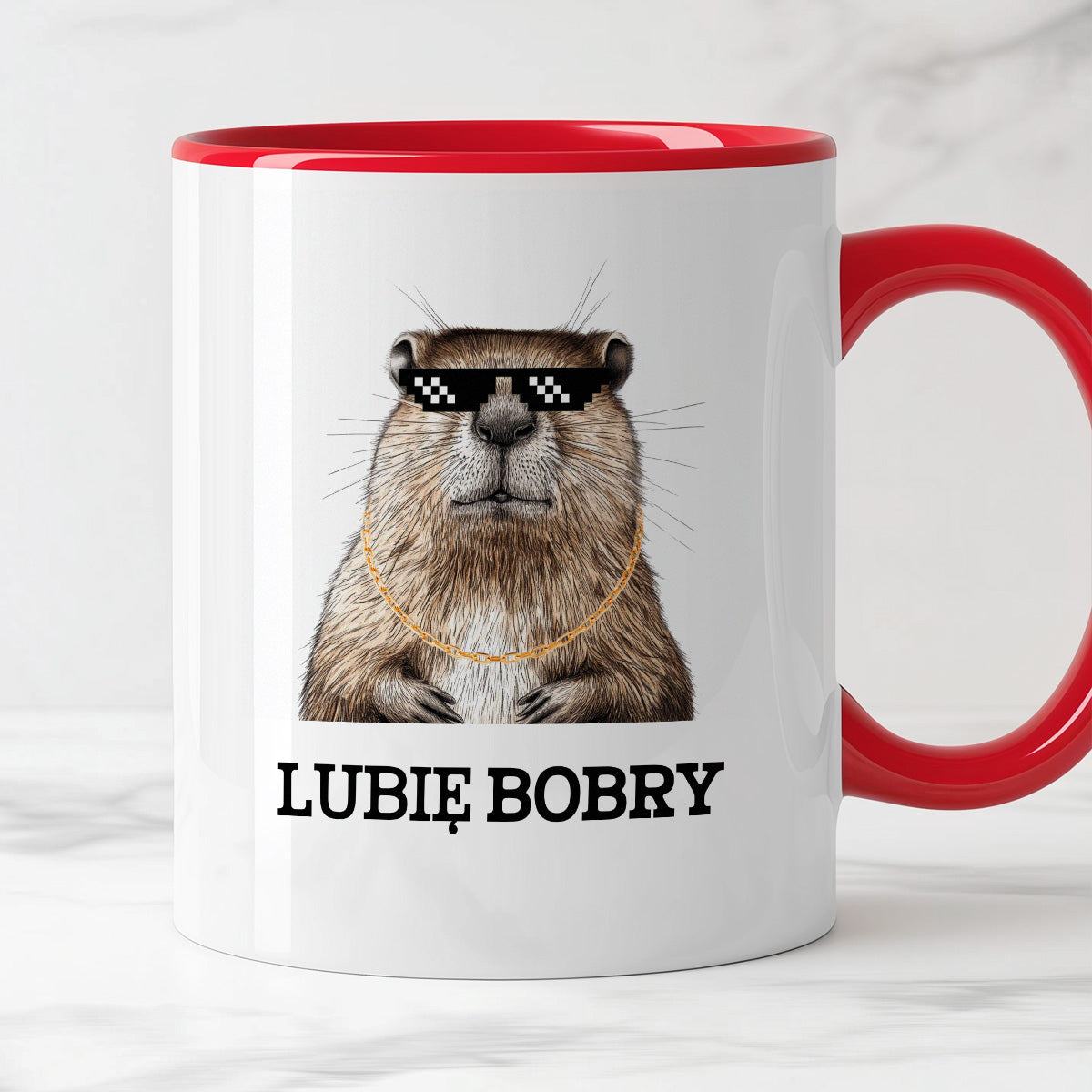 Kubek z nadrukiem "Lubię bobry"
