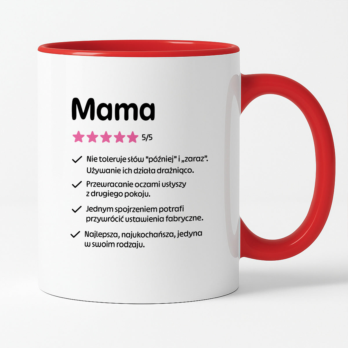 Kubek z nadrukiem - "Mama 5/5"