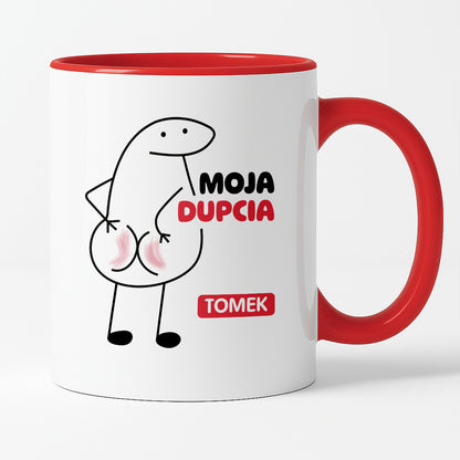Kubek z nadrukiem "Moja dupcia z IMIENIEM"