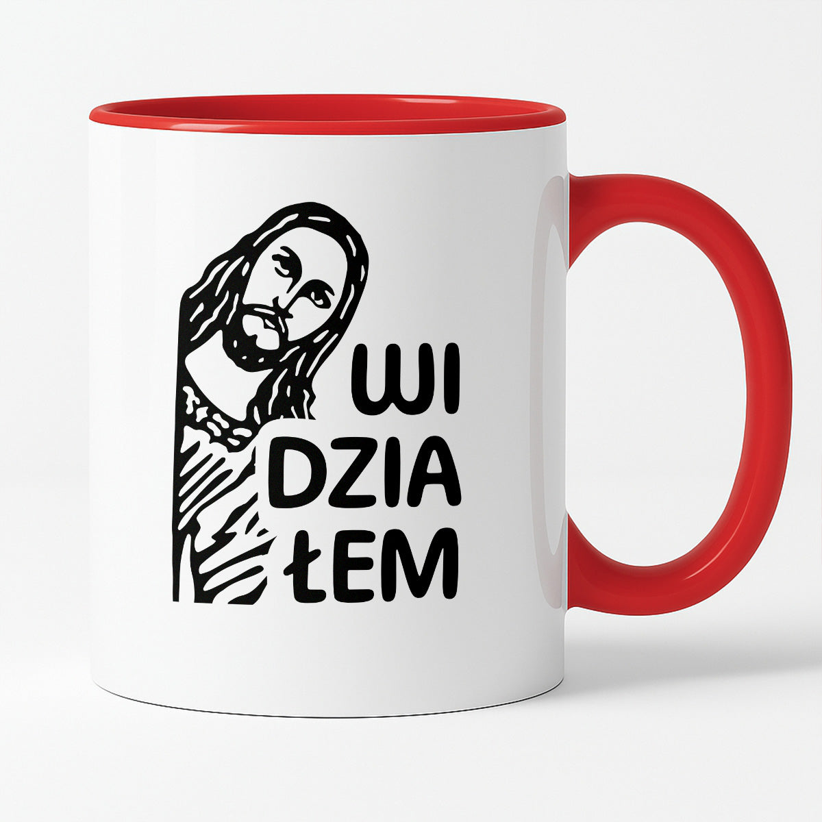 Kubek z nadrukiem "Widziałem - Jezus"