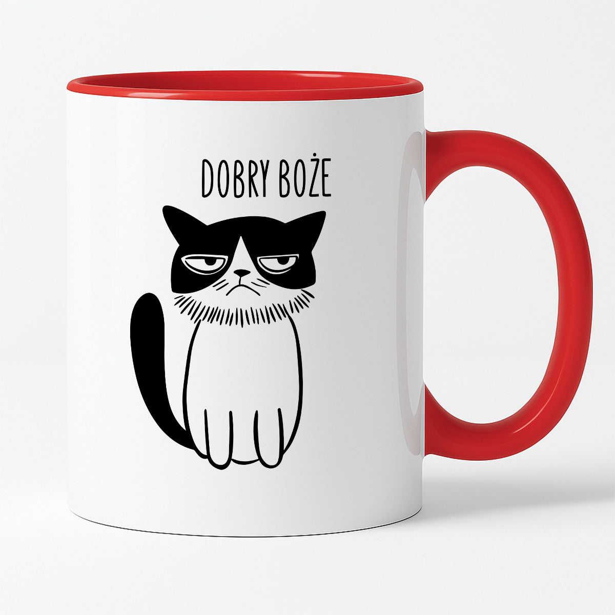 Kubek z nadrukiem - "DOBRY BOŻE" KOT