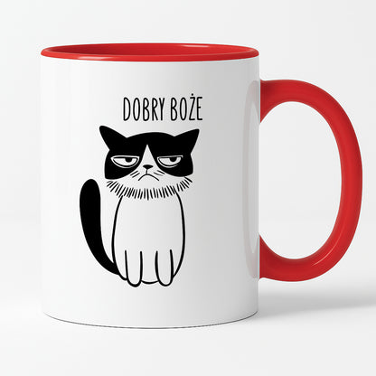 Kubek z nadrukiem - "DOBRY BOŻE" KOT