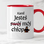 Kubek z nadrukiem "Jesteś (swój) mój chłop" SPERSONALIZOWANY v2