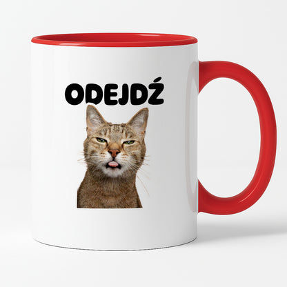 Kubek z nadrukiem - "Odejdź" KOT