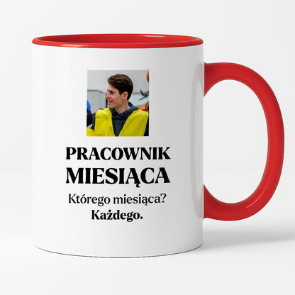 Kubek z nadrukiem - "Pracownik miesiąca ze zdjęciem"